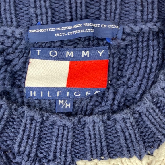 Vtg Tommy Hilfiger men’s star sweater Sz medium - Picture 4 of 5